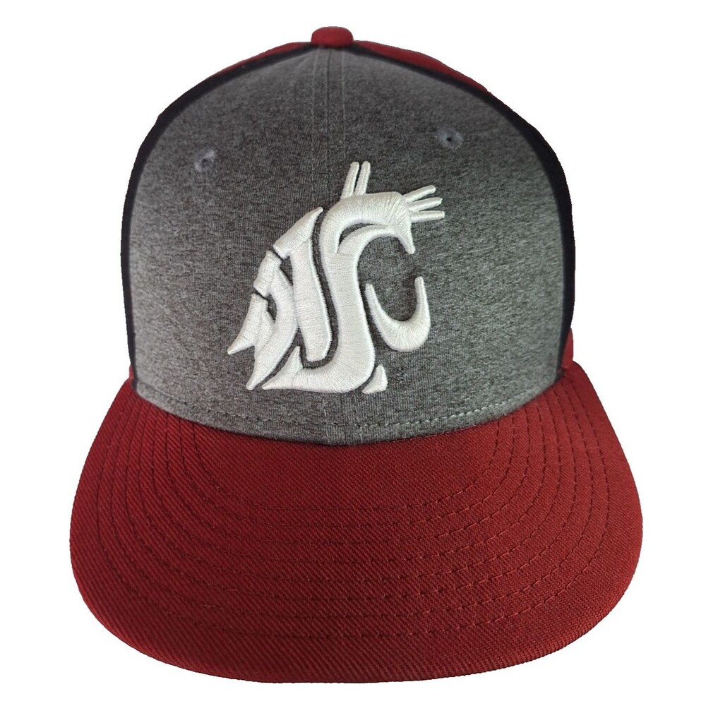 Washington State WSU Cougars Strapback Nike TRUE  Hat Crimson/Gray Cap Football